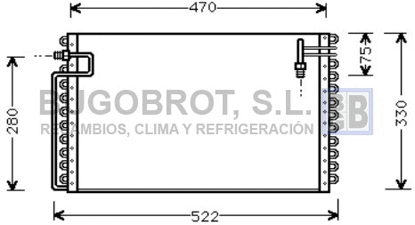 Condenseur, climatisation BUGOBROT 62-OL5210