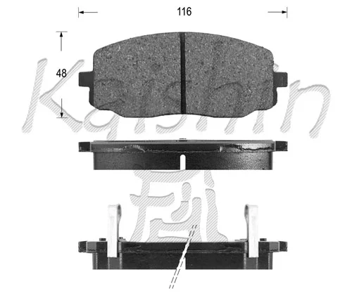 Kit de plaquettes de frein, frein à disque KAISHIN FK11154