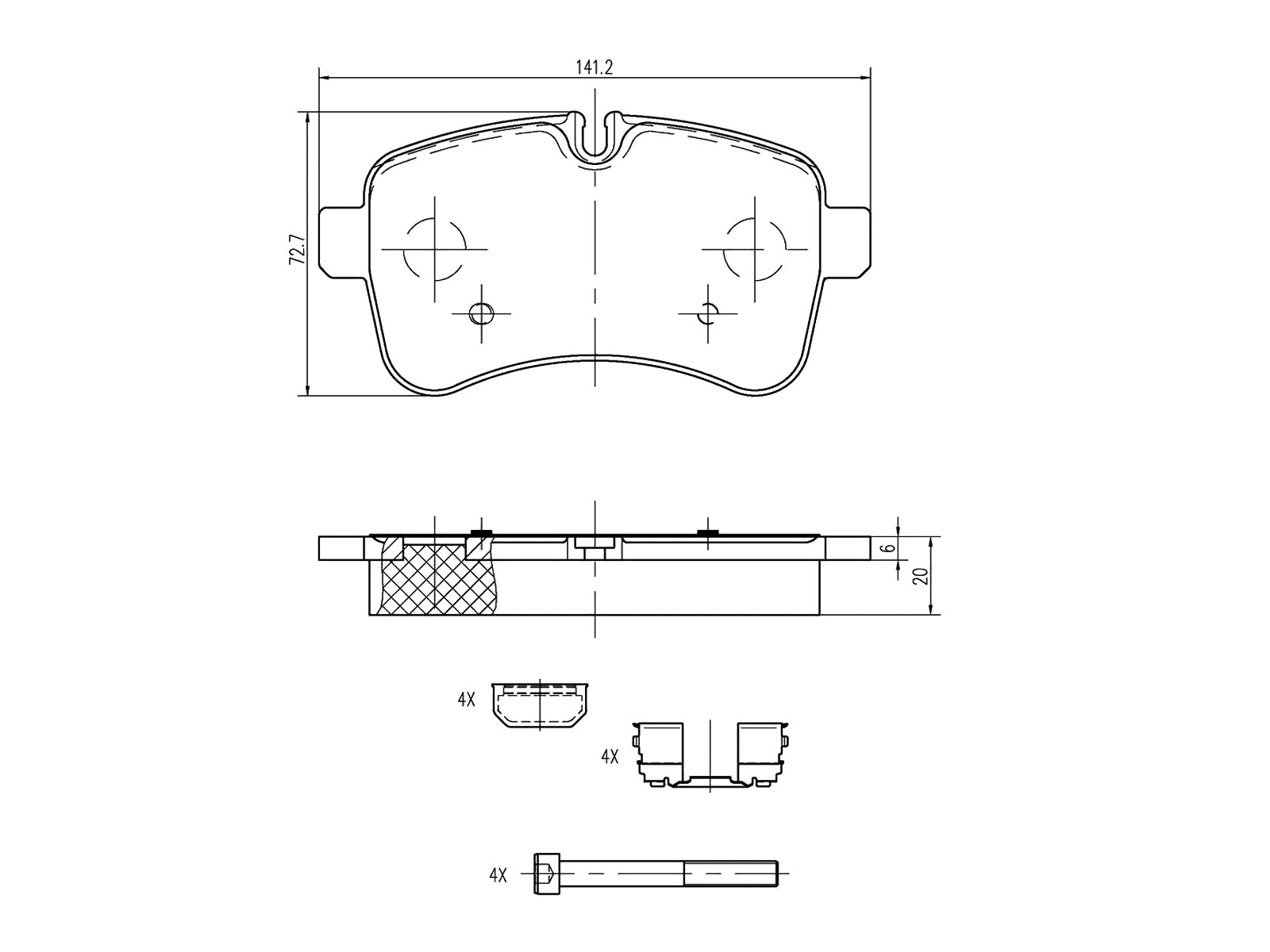 Kit de plaquettes de frein, frein à disque A.Z. Meisterteile AZMT-44-022-1469