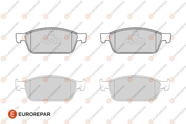 Kit de plaquettes de frein, frein à disque EUROREPAR 1686270480