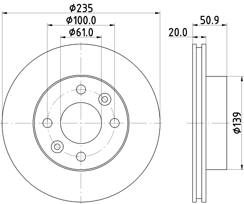 Disque de frein MINTEX MDC2325