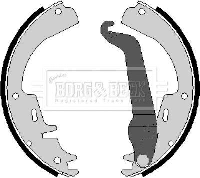 Jeu de mâchoires de frein BORG & BECK BBS6077