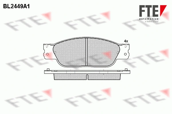 Kit de plaquettes de frein, frein à disque FTE 9011043