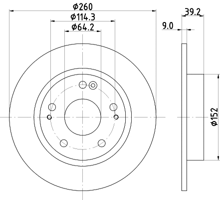Disque de frein MINTEX MDC83057C