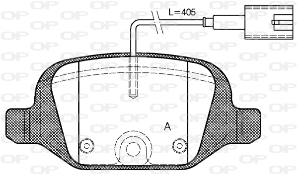 Kit de plaquettes de frein, frein à disque OPEN PARTS BPA0727.12