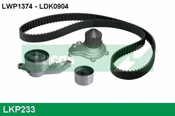 Pompe à eau + kit de courroie crantée LUCAS LKP233
