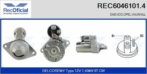 Démarreur RECOFICIAL REC6046101.4