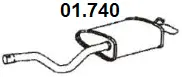 Silencieux arrière NOVAK 01.740