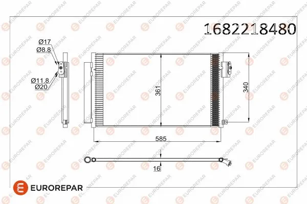 Condenseur, climatisation EUROREPAR 1682218480