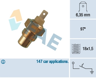Contact thermique, voyant avertisseur de liquide de refroid. FAE 35210