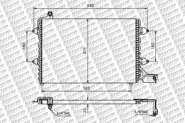 Condenseur, climatisation STORM QUALITY PARTS 96022