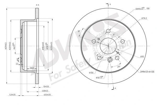 Disque de frein ADVICS-SEA A6R758