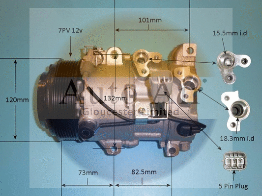 Compresseur, climatisation AUTO AIR GLOUCESTER 14-0096P