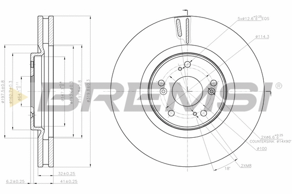 Disque de frein BREMSI CD7777V