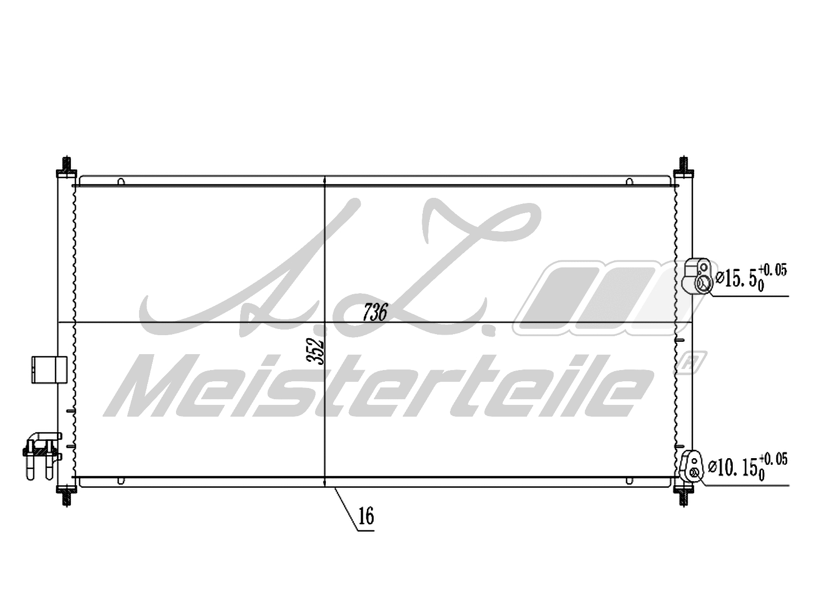 Condenseur, climatisation A.Z. Meisterteile AZMT-45-030-1557