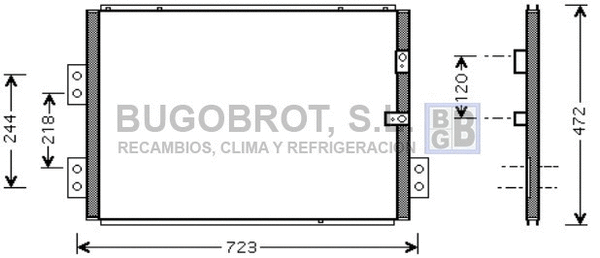 Condenseur, climatisation BUGOBROT 62-TO5277