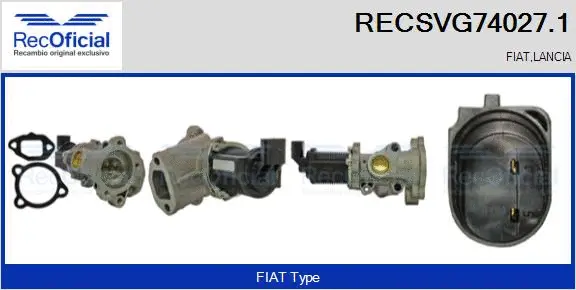 Vanne EGR RECOFICIAL RECSVG74027.1