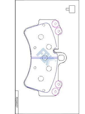 Kit de plaquettes de frein, frein à disque FBK FD26027