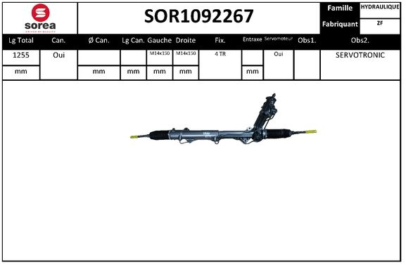 Crémaillère de direction EAI SOR1092267