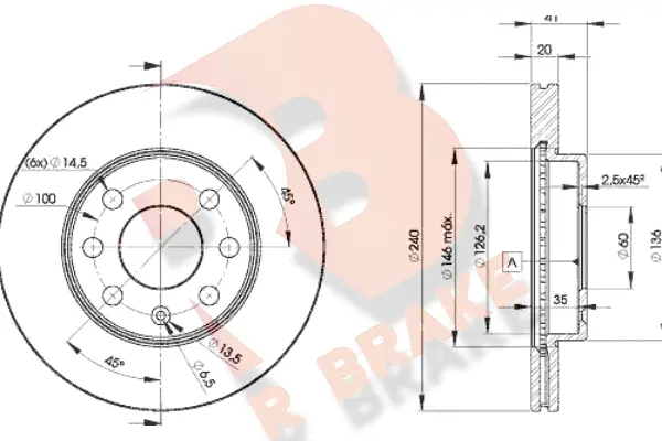 Disque de frein R BRAKE 78RBD29021