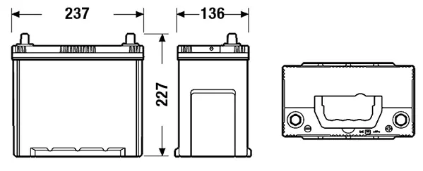 Batterie de démarrage EXIDE EA456