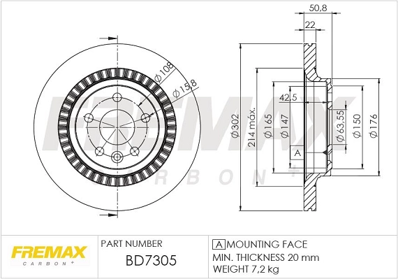 Disque de frein FREMAX BD-7305