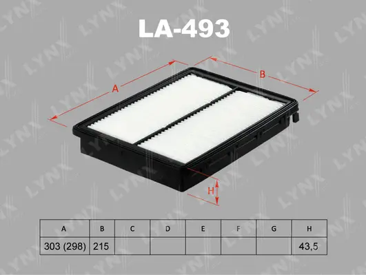 Filtre à air LYNXAUTO LA-493
