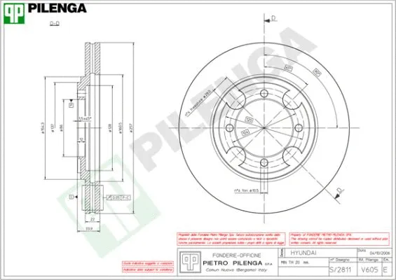 Disque de frein PILENGA V605