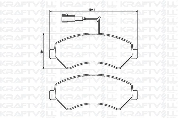 Kit de plaquettes de frein, frein à disque KRAFTVOLL GERMANY 07010045
