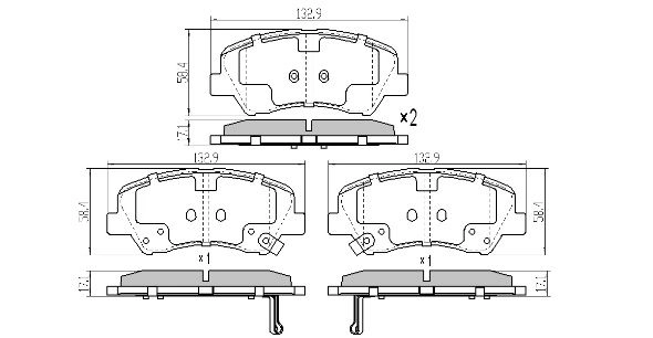Kit de plaquettes de frein, frein à disque FREMAX FBP-5810