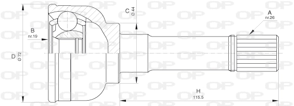 Jeu de joints, arbre de transmission OPEN PARTS CVJ5631.10