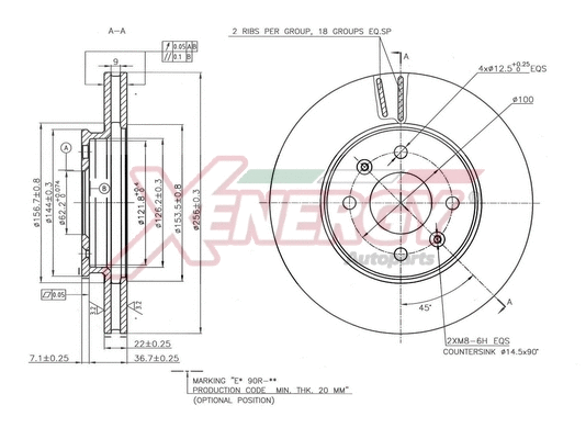 Disque de frein AP XENERGY X602773