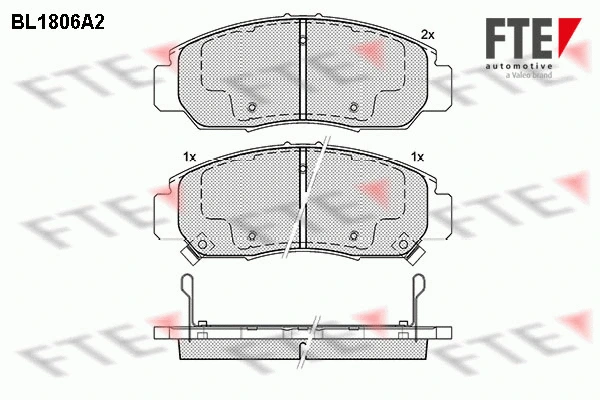 Kit de plaquettes de frein, frein à disque FTE 9010382