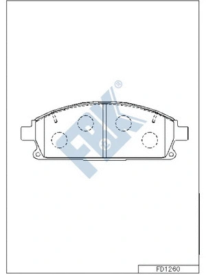 Kit de plaquettes de frein, frein à disque FBK FD1260
