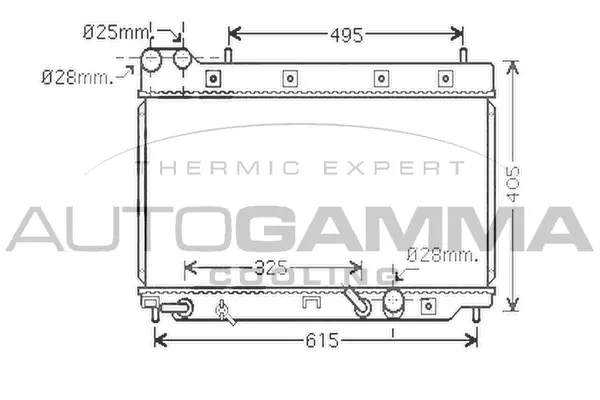 Radiateur, refroidissement du moteur AUTOGAMMA 104263