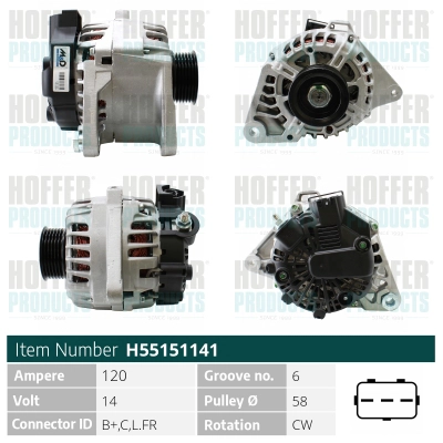 Alternateur HOFFER H55151141