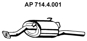Silencieux arrière EBERSPÄCHER 714.4.001