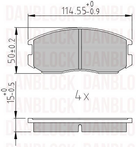 Kit de plaquettes de frein, frein à disque DANBLOCK DB 510094