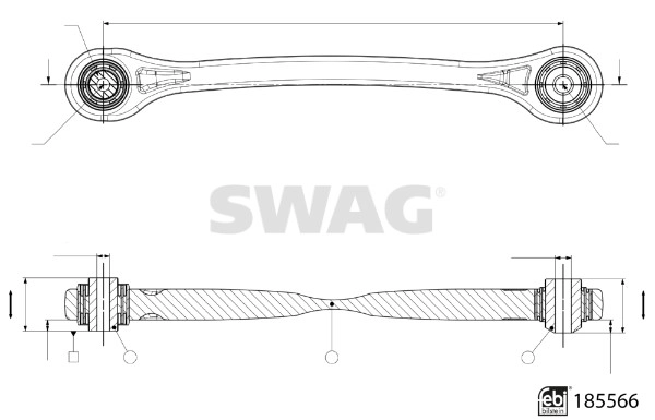 Bras de liaison, suspension de roue SWAG 33 10 9977
