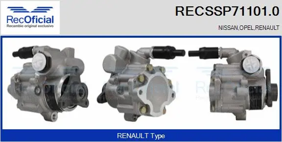 Pompe hydraulique, direction RECOFICIAL RECSSP71101.0