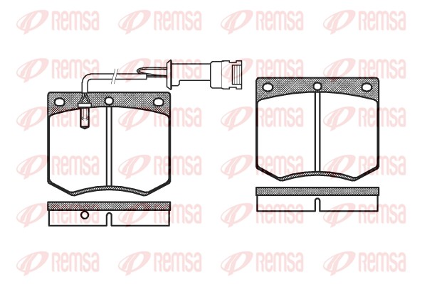 Kit de plaquettes de frein, frein à disque REMSA 0063.02