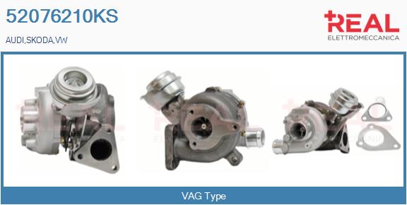 Turbocompresseur, suralimentation REAL 52076210KS