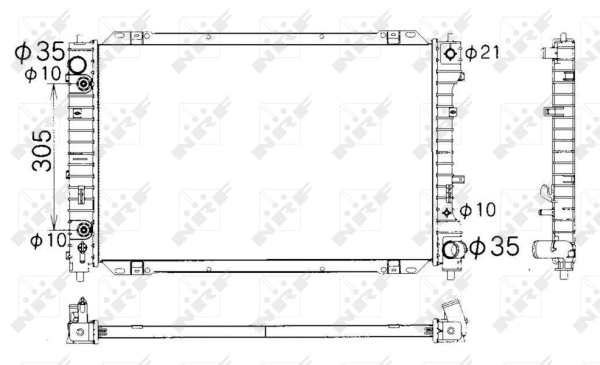 Radiateur, refroidissement du moteur NRF 53378
