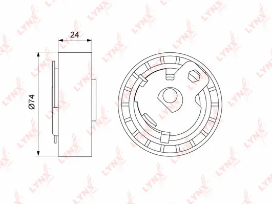 Poulie de tension, courroie crantée LYNXAUTO PB-1176