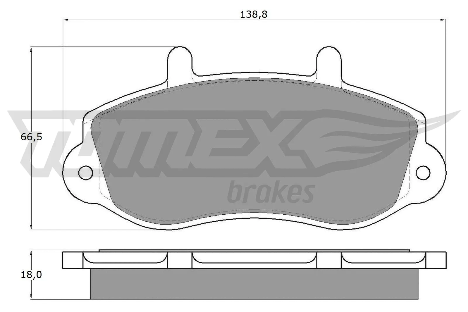 Kit de plaquettes de frein, frein à disque TOMEX Brakes TX 13-01