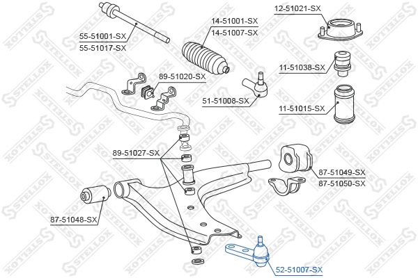 Rotule de suspension STELLOX 52-51007-SX
