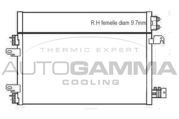 Condenseur, climatisation AUTOGAMMA 107492