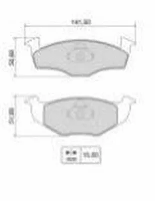 Kit de plaquettes de frein, frein à disque NAKATA NKF 1150P