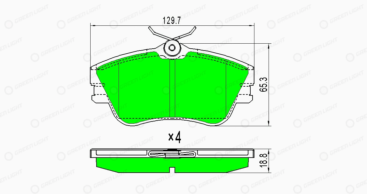 Kit de plaquettes de frein, frein à disque Automotive Adriado GLBP0181
