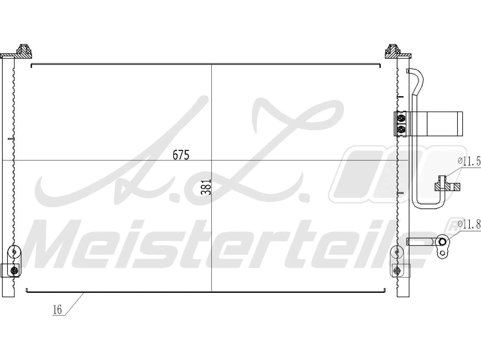 Condenseur, climatisation A.Z. Meisterteile AZMT-45-030-1136